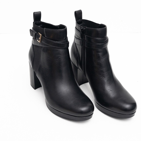 Vionic Black Leather Nalla Boots Size 7 - Picture 7 of 10